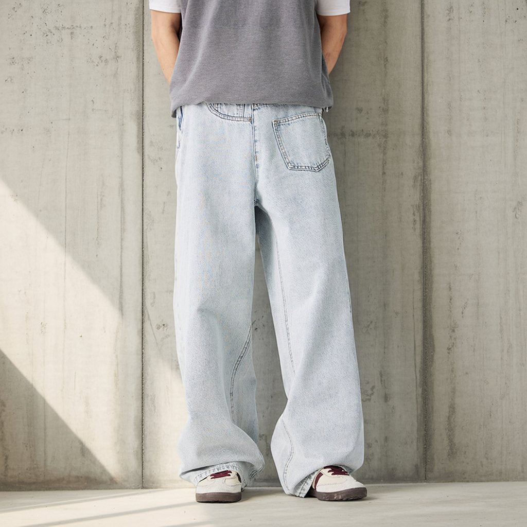 アシンメトリーサイドジップデニムパンツ U2363