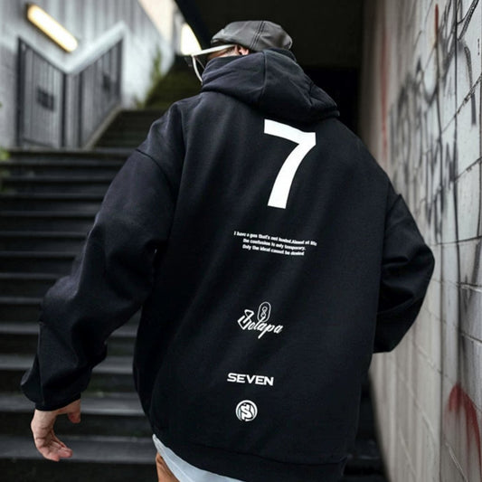 No.7 デザインプリントパーカー U1467