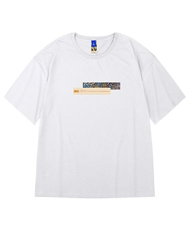 ラインアートデザイン半袖Tシャツ  U2201