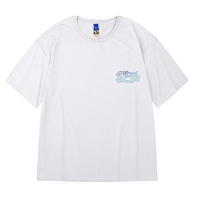 グラデーションベアバックプリント半袖Tシャツ U2320
