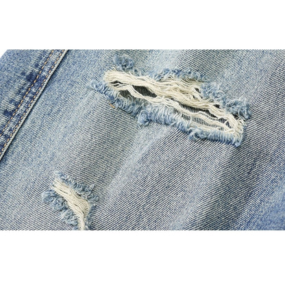 ウォッシュドダメージワイドデニムパンツ U2568