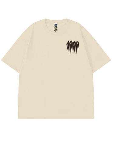 ドリッピングナンバーグラフィック半袖Tシャツ U2304