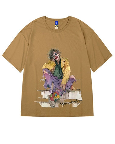 【OUTLET/即納】カラフルアートクラウン半袖Tシャツ U2215