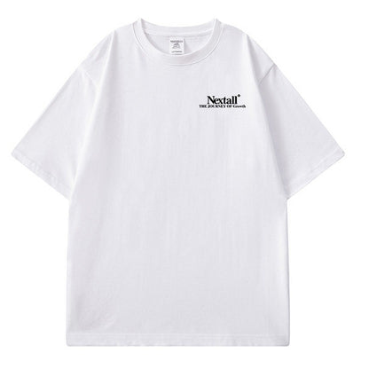 グラフィックバーティカルラインプリント半袖Tシャツ U2579