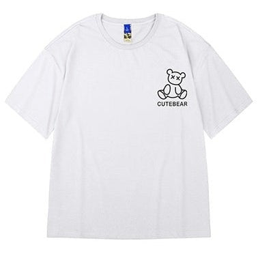 ベアプリントクルーネックTシャツ U2340