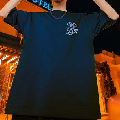 プリントフラワーモチーフルーズシルエット半袖Tシャツ U2600