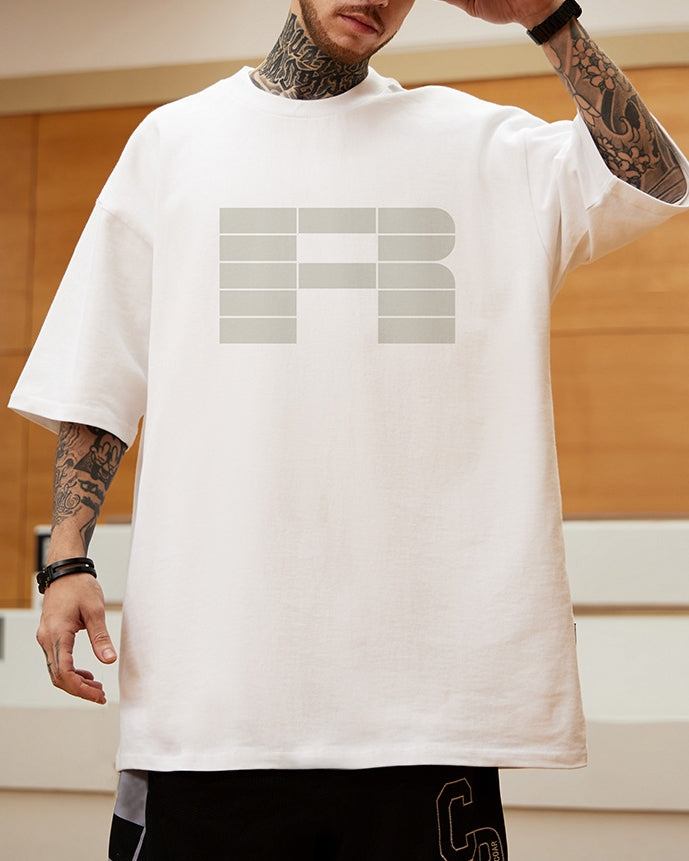 ブロックロゴフロントプリント半袖Tシャツ U2185