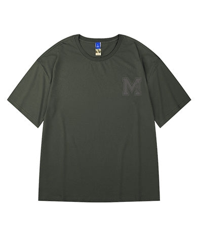 モノトーンスターアートプリント半袖Tシャツ U2255