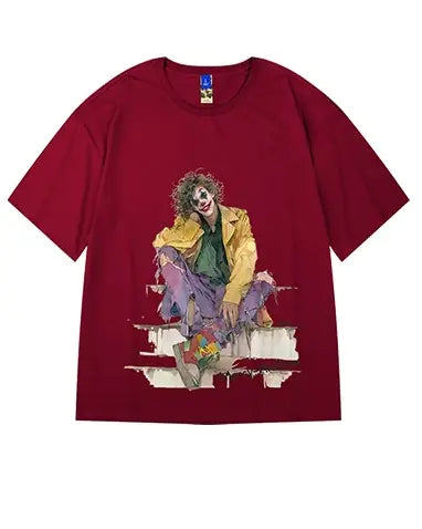 【OUTLET/即納】カラフルアートクラウン半袖Tシャツ U2215