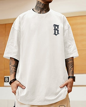 ストリートクラシックフォントアート半袖Tシャツ U2158