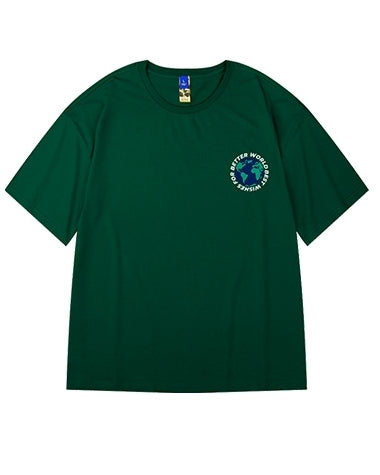 グローブプリント半袖Tシャツ U2244