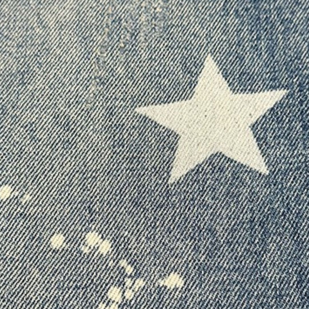 スターペイントワイドデニムパンツ U2518