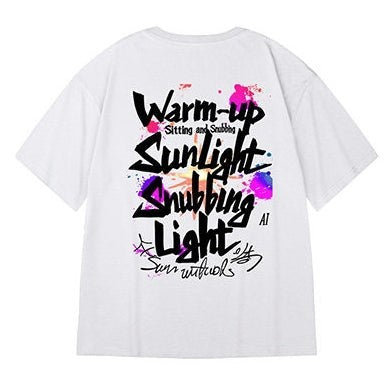 【OUTLET/即納】スプラッシュプリントバックデザイン半袖Tシャツ U2593