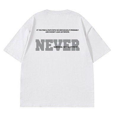 ビッグシルエットバックグラフィック半袖Tシャツ U2533