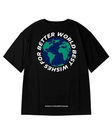 グローブプリント半袖Tシャツ U2244