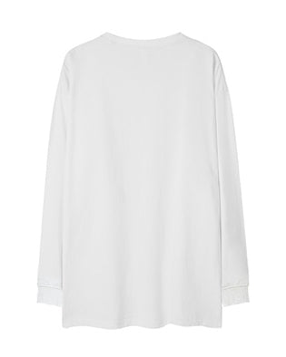 グラフィックキャップアイコン長袖Tシャツ U2370