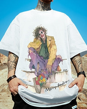 【OUTLET/即納】カラフルアートクラウン半袖Tシャツ U2215