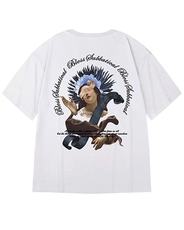 クラシックエンジェルグラフィック半袖Tシャツ U2249