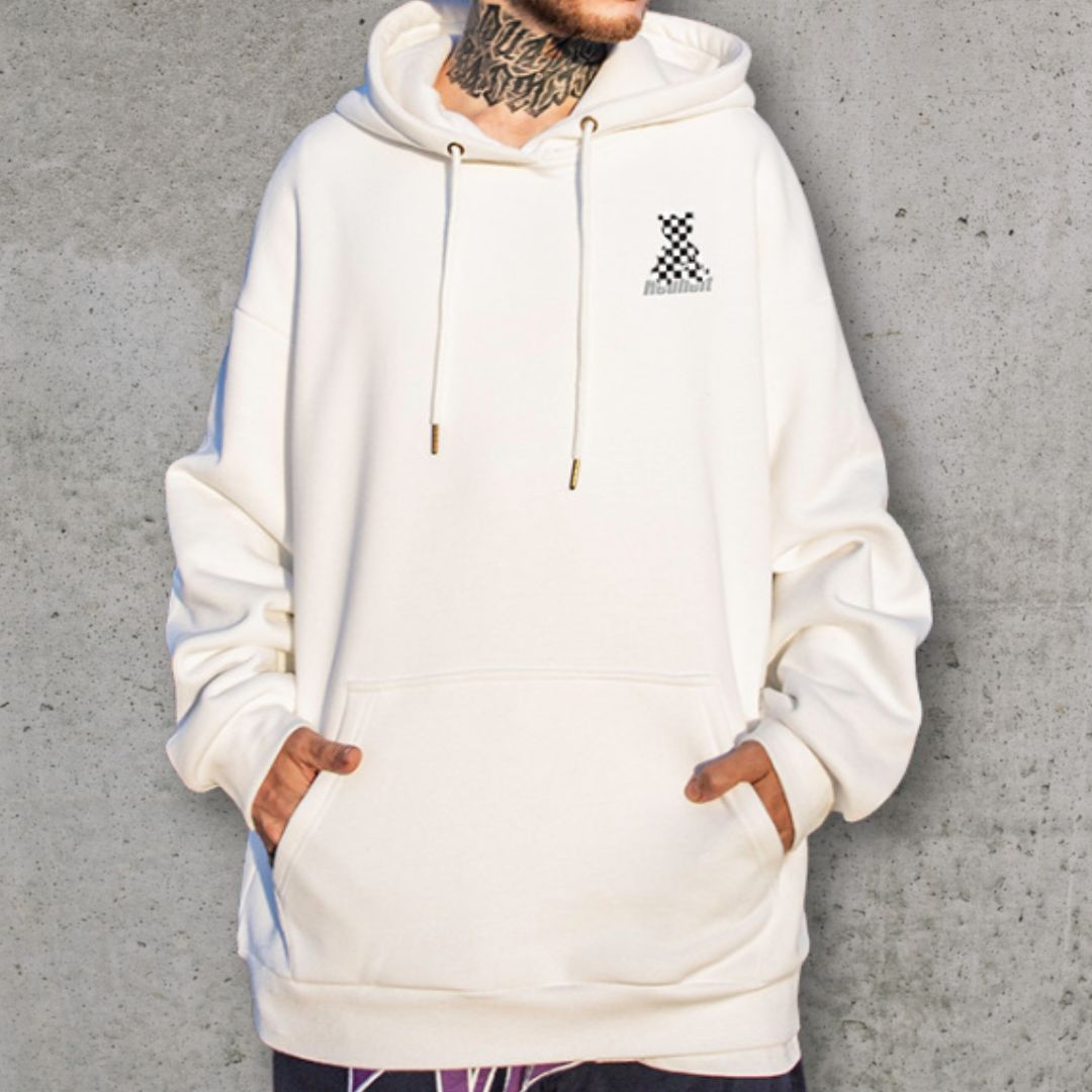 チェッカーベアプリントパーカー U2494