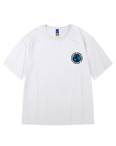 グローブプリント半袖Tシャツ U2244