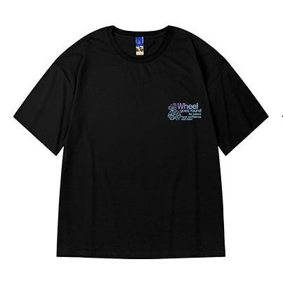 グラデーションベアバックプリント半袖Tシャツ U2320