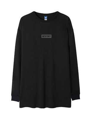 サークルロゴタイポグラフィ長袖Tシャツ U2365