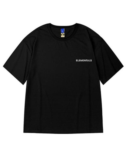 【OUTLET/即納】シンプルモノトーンストリート半袖Tシャツ U2298