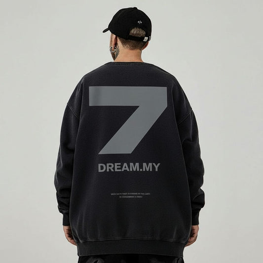 ビッグセブンプリント長袖スウェット U1947