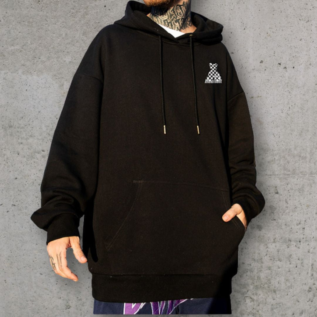 チェッカーベアプリントパーカー U2494