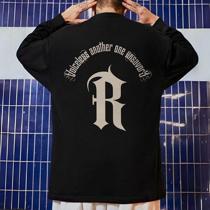 【OUTLET/即納】Rバックプリント長袖Tシャツ U2286