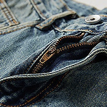 【OUTLET/即納】ワイドシルエットダメージデニムジーンズ U2361