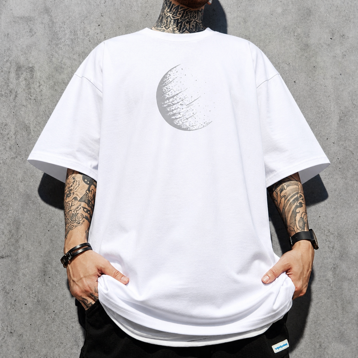 【OUTLET/即納】アブストラクトサークル半袖Tシャツ U2534