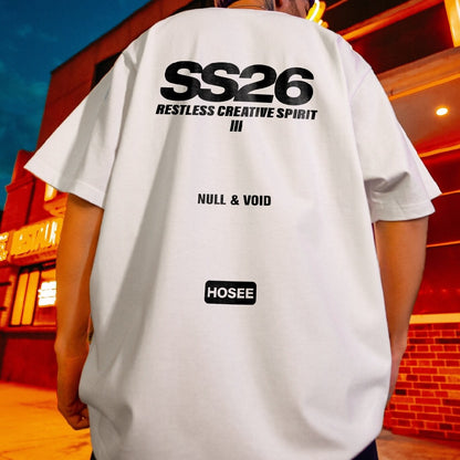 グラフィックバックプリント半袖Tシャツ U2576