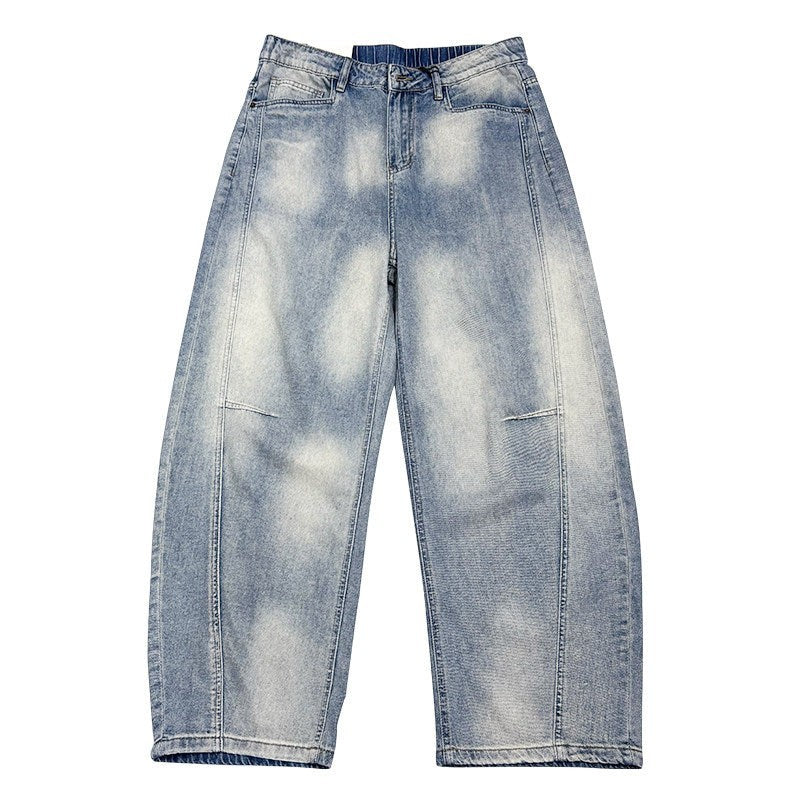 ウォッシュドワイドシルエットデニムパンツ U2585