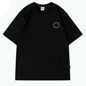 サークルレタープリント半袖Tシャツ U1733