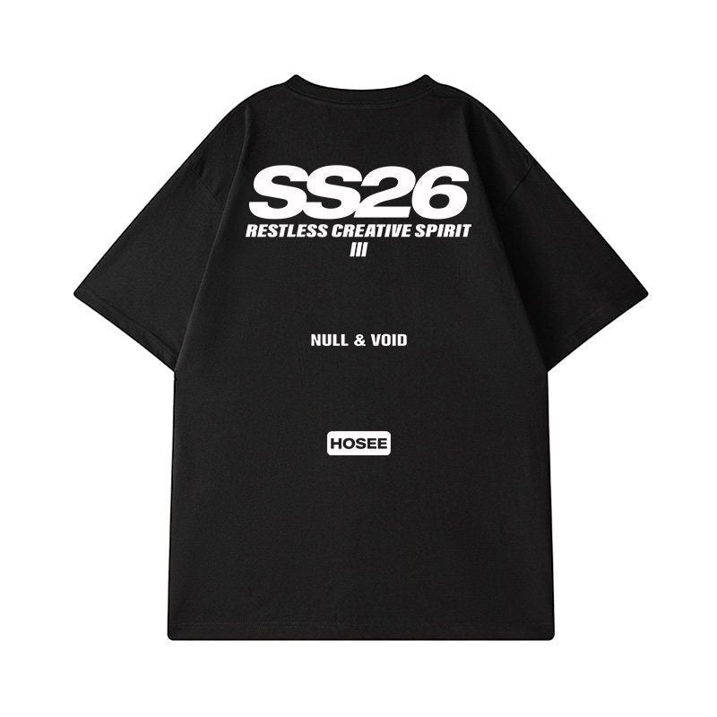 グラフィックバックプリント半袖Tシャツ U2576