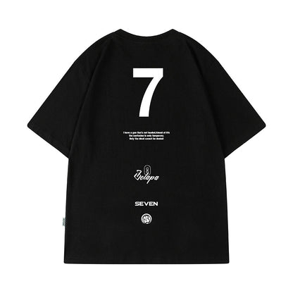 【OUTLET/即納】No.7 デザインプリント半袖Tシャツ U1652