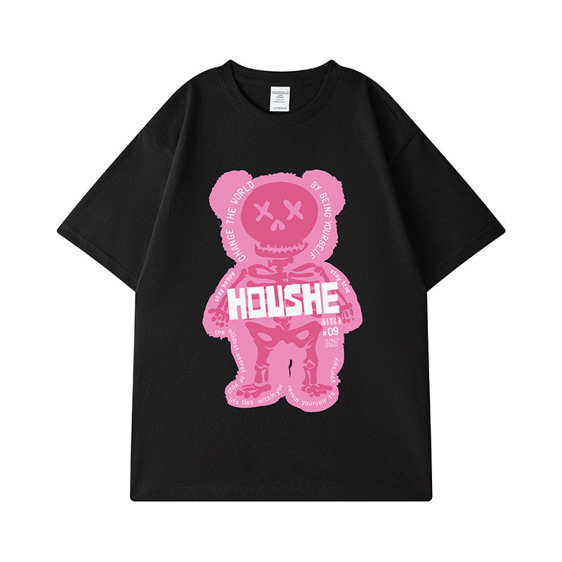 ベアスケルトングラフィック半袖Tシャツ U2602