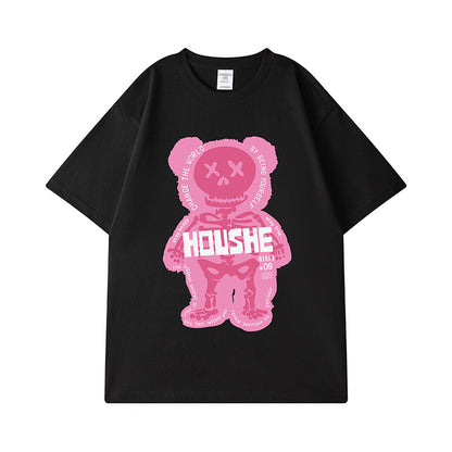 ベアスケルトングラフィック半袖Tシャツ U2602