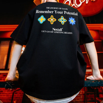 【OUTLET/即納】グラフィックラインプリント半袖Tシャツ U2581