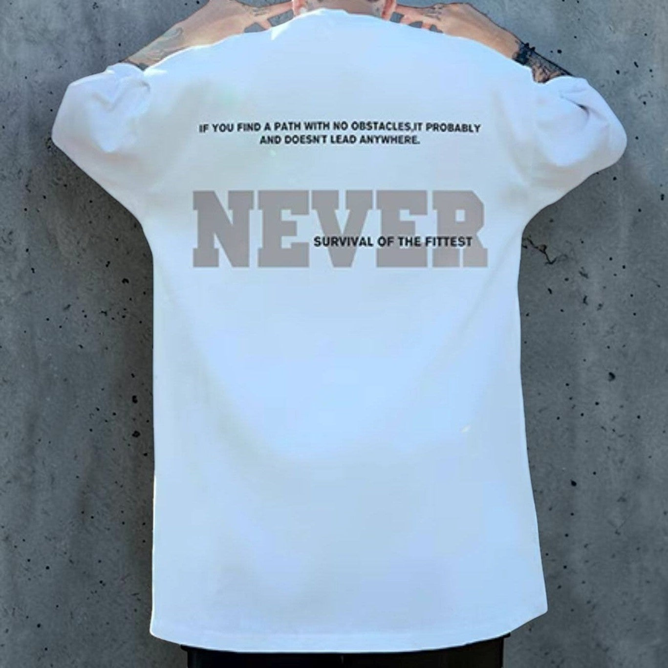 ビッグシルエットバックグラフィック半袖Tシャツ U2533
