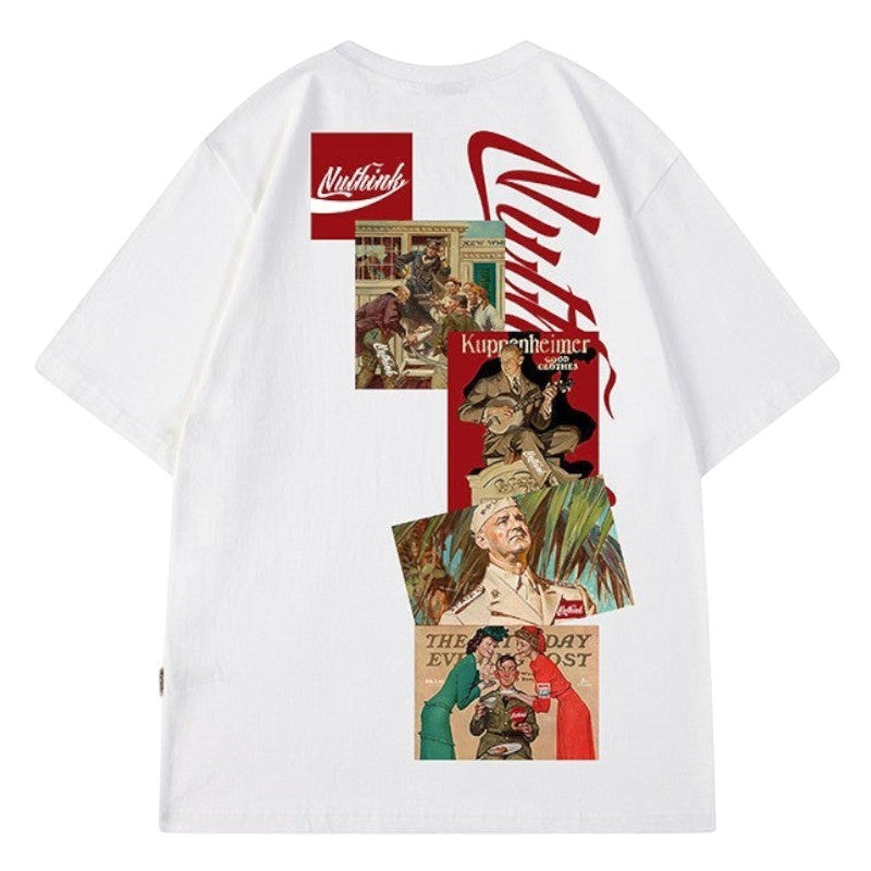 アメリカンレトロストリート半袖Tシャツ U2575