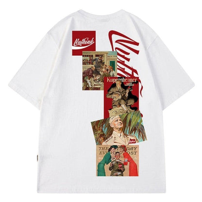 アメリカンレトロストリート半袖Tシャツ U2575