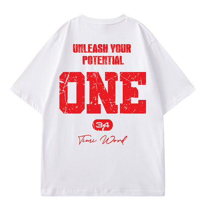 バックグラフィックルーズフィット半袖Tシャツ U2580
