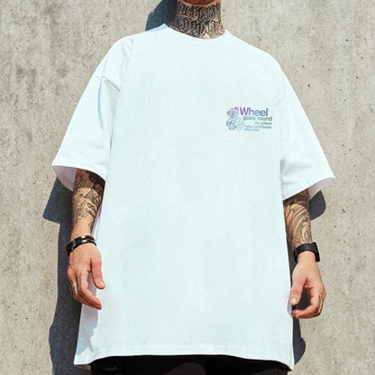 グラデーションベアバックプリント半袖Tシャツ U2320