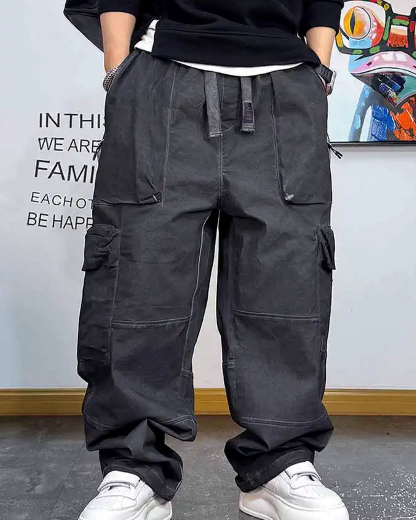 ワイドシルエットウォッシュドパンツ U2051