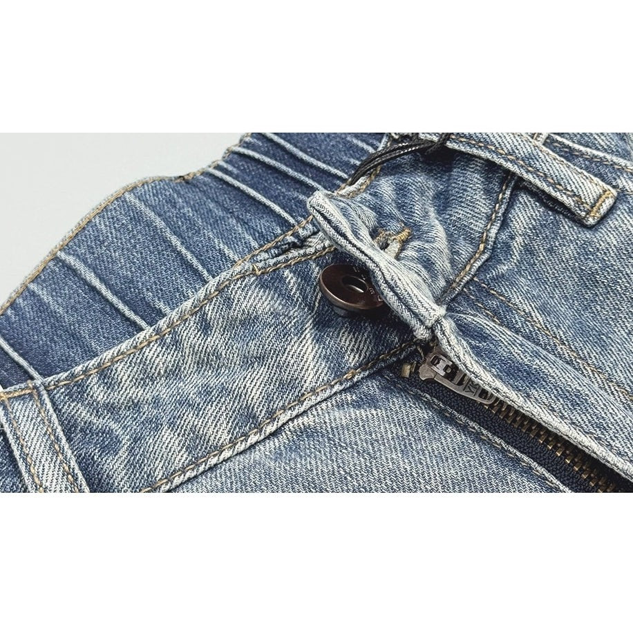 ウォッシュドワイドシルエットデニムパンツ U2585