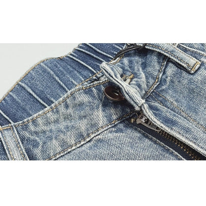 ウォッシュドワイドシルエットデニムパンツ U2585