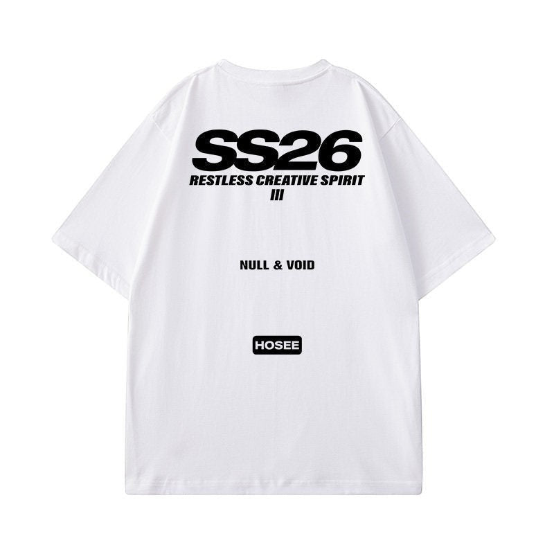 グラフィックバックプリント半袖Tシャツ U2576