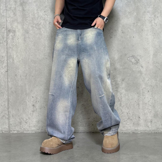 ウォッシュドワイドシルエットデニムパンツ U2585